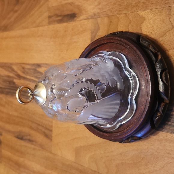 Home Beautiful Frosted Crystal Christmas Tree Bell Angels Reindeer Made Germany - Picture 12 of 12